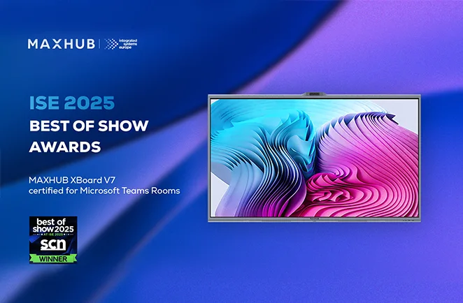 MAXHUB giành giải thưởng danh giá “Best of Show Award” tại ISE 2025 với hai sản phẩm đột phá XBoard V7 và UC P30.