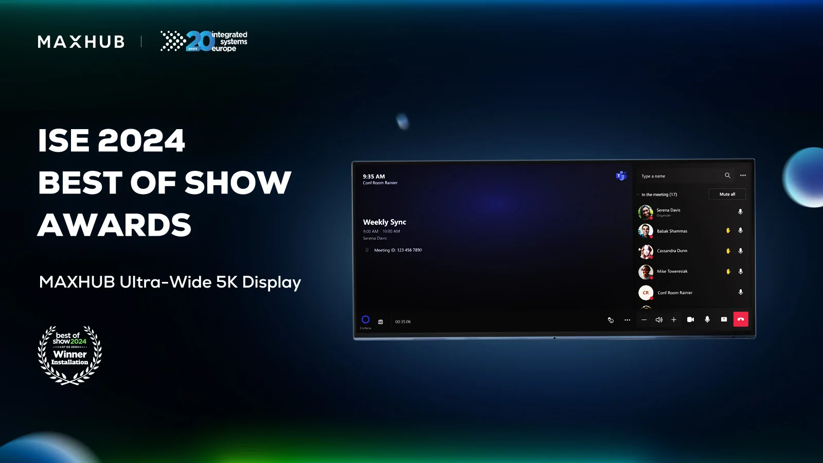 Màn hình MAXHUB Ultra-Wide 5K xuất sắc giành ngôi vương tại Giải thưởng Best of Show Awards tại ISE 2024!