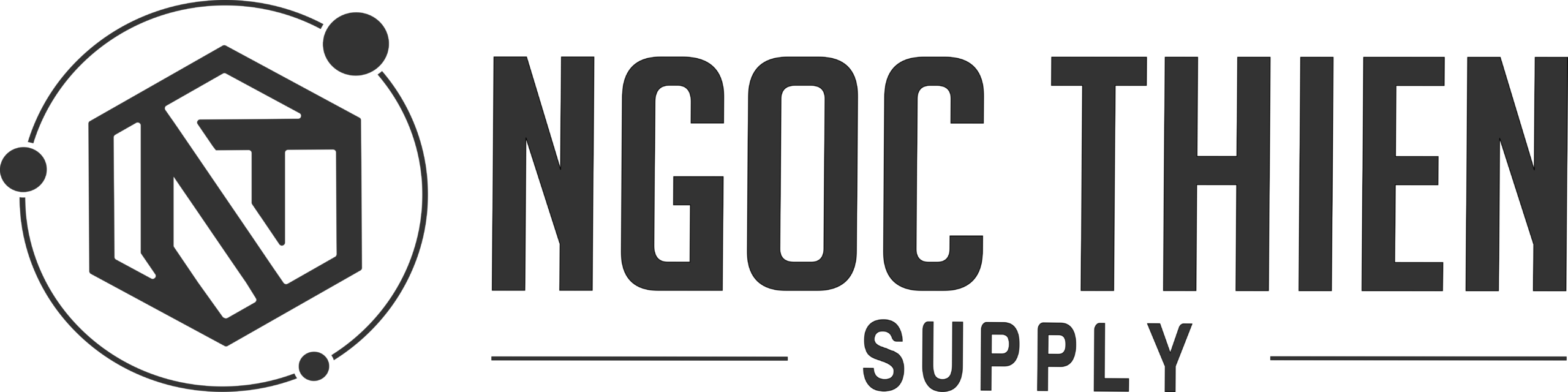 Logo Ngoc Thien Supply - Logo ngang, màu đen
