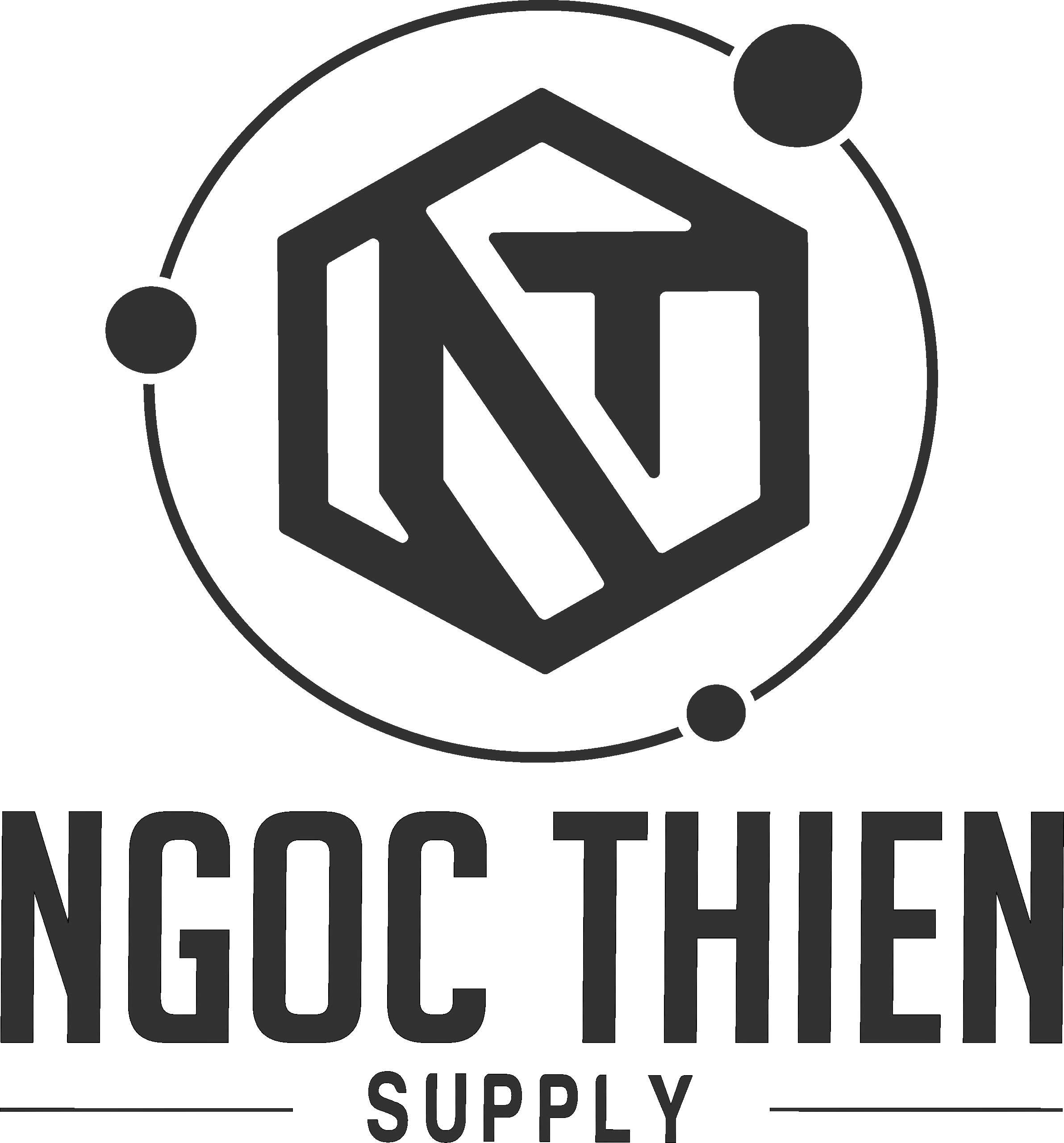 Logo Ngoc Thien Supply - Logo dọc, màu đen