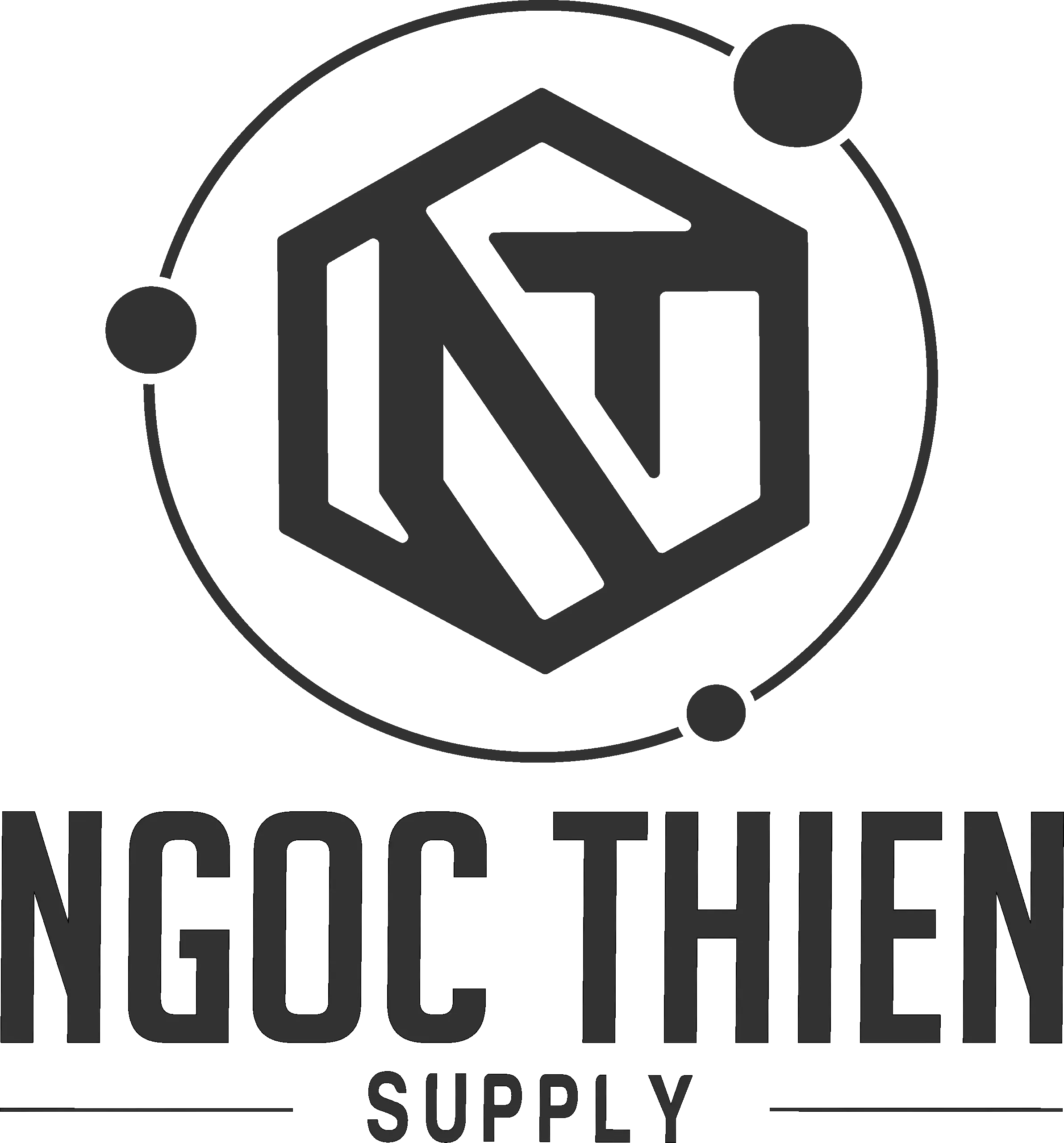 Logo Ngoc Thien Supply - Logo dọc, màu đen