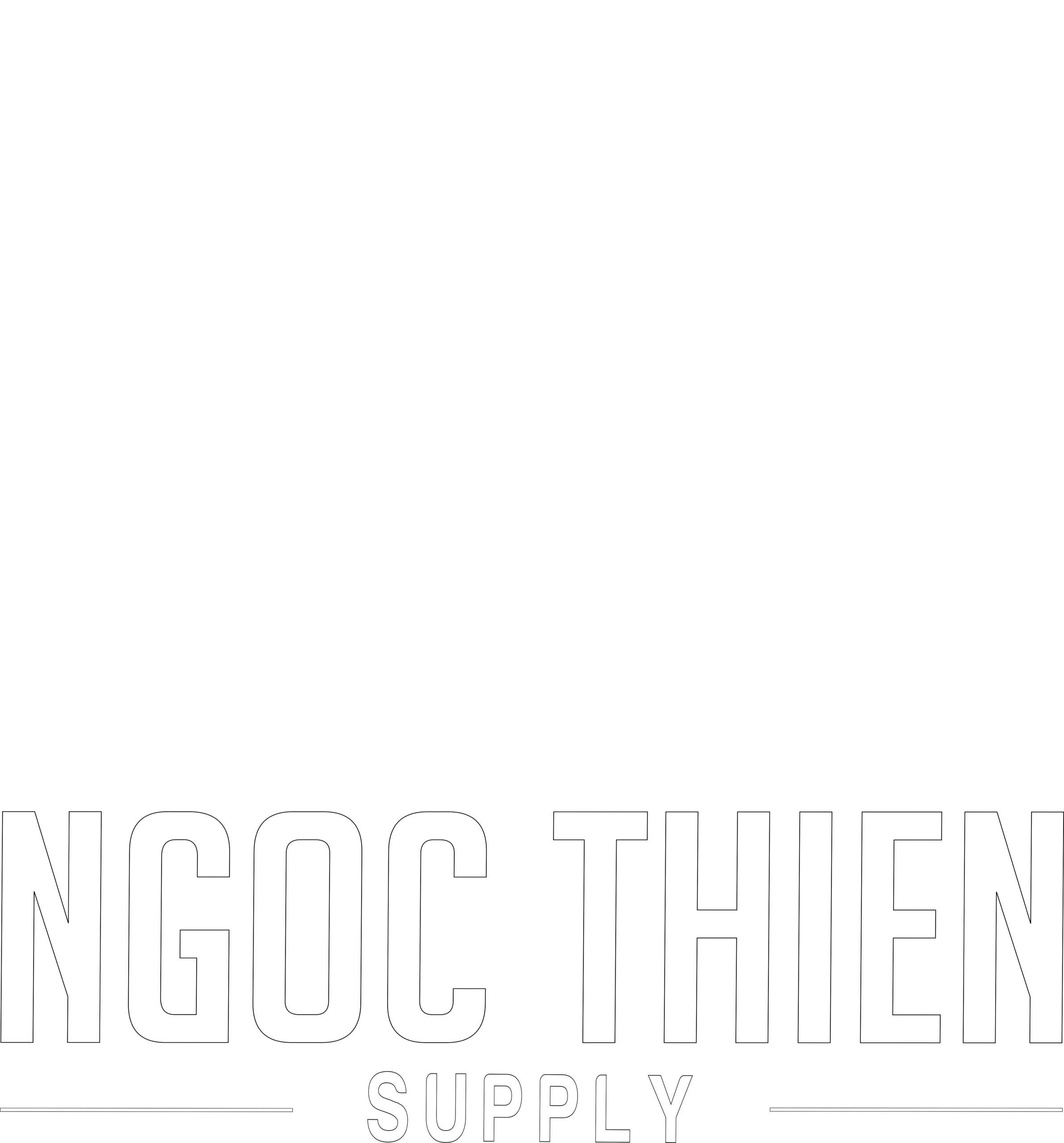 Logo Ngoc Thien Supply - Logo dọc, màu trắng