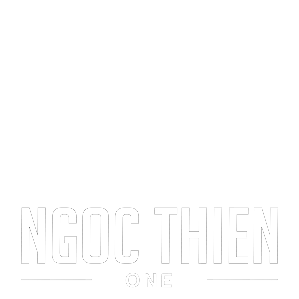 Logo Ngọc Thiên One - Phiên bản dọc, màu trắng