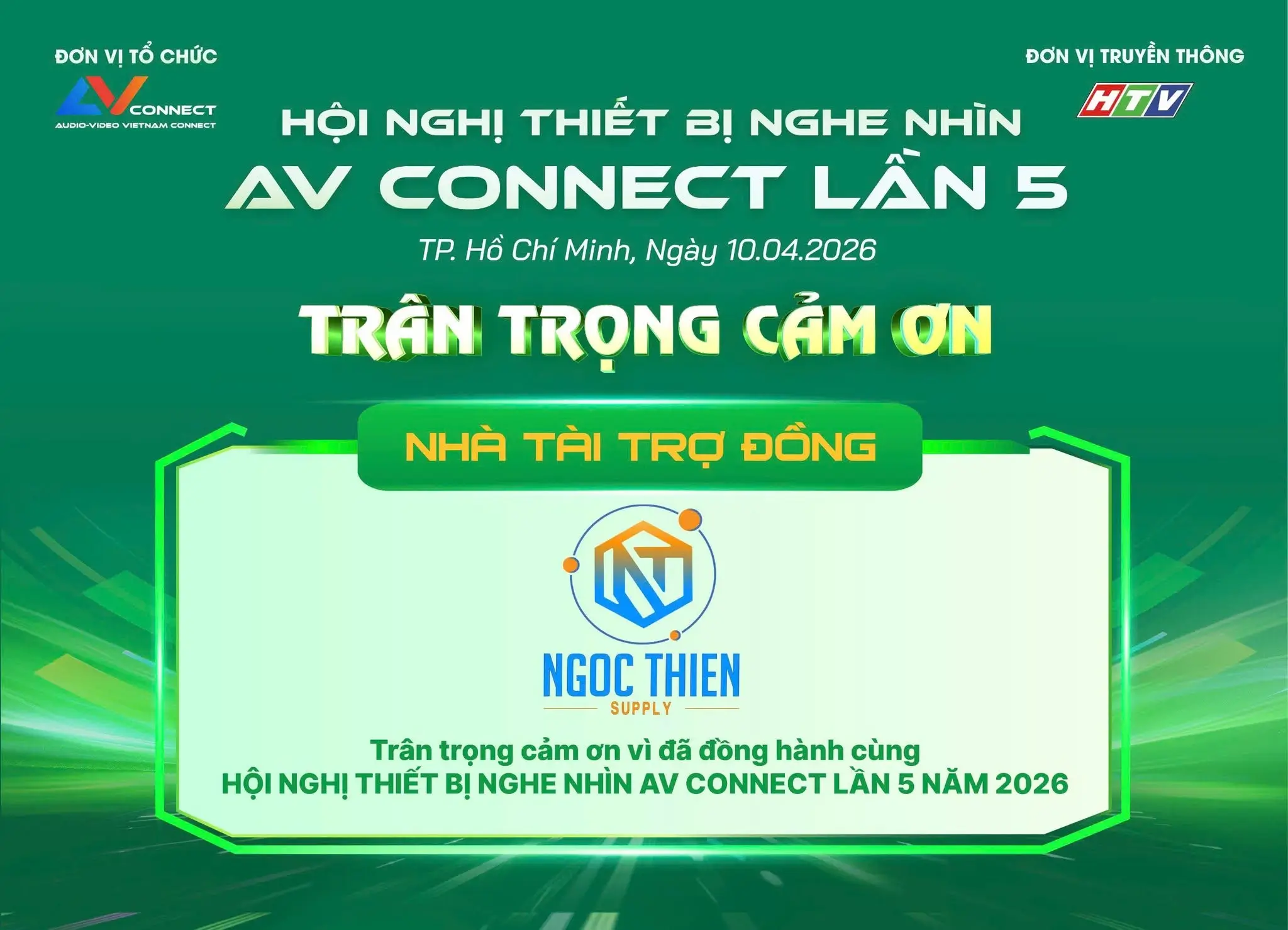 Ngọc Thiên tự hào là Nhà tài trợ Đồng của sự kiện AV Connect lần 5 năm 2026